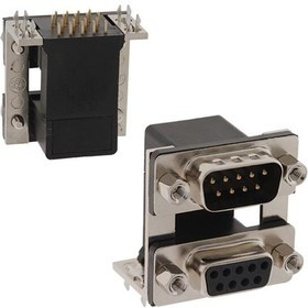 189-009-413R571, D-Sub Dualport Connectors 9P Male/Female .625" Spacing
