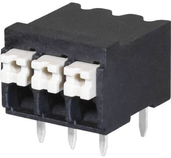 TBLH10-350-03BK, Fixed Terminal Blocks Terminal block, screwless, High Temp, 3.5, Horizontal, 3, Black w Gray Button TBLH10-350-03BK, Fixed Terminal Blocks Terminal block, screwless, High Temp, 3.5, Horizontal, 3, Black w Gray Button