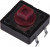 DTS24RV, Red Plunger Tactile Switch, SPST 50 mA @ 12 V dc 3mm