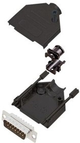 6355-0101-22, DA-15 Plug D-Sub Connector Kit, Zinc