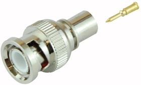RW1-065C, Разъем РЧ / Коаксиальный, BNC Коаксиальный, Прямой Штекер, Обжимной