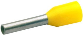 Insulated Wire end ferrule, 1.0 mm², 18 mm/12 mm long, DIN 46228/4, yellow, 171GL