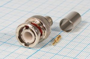 Штекер BNC, на кабель RG6, под обжим; №1264 шт BNC\RG6\\обж\