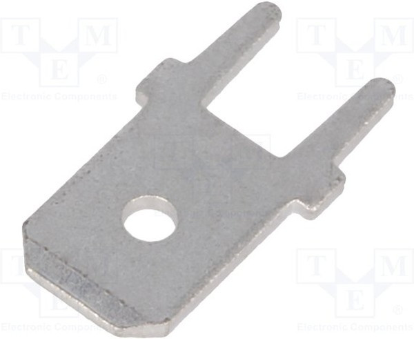 61-1536-11/0031, Наконечник: плоский, 6,3мм, 0,8мм, "папа", THT, латунь, Длина: 14мм 61-1536-11/0031, Наконечник: плоский, 6,3мм, 0,8мм, "папа", THT, латунь, Длина: 14мм