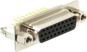 180-M26-213R911, 180 - M 26 Way Panel Mount D-sub Connector Socket, 2.29mm Pitch, with 4-40 Screw Locks