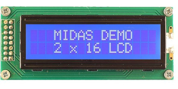 MC21605B6W-BNMLW3.3-V2, MC21605B6W-BNMLW3.3-V2 LCD LCD Display, 2 Rows by 16 Characters MC21605B6W-BNMLW3.3-V2, MC21605B6W-BNMLW3.3-V2 LCD LCD Display, 2 Rows by 16 Characters