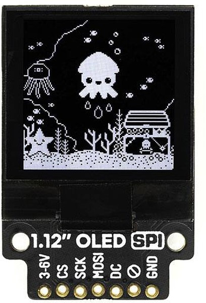 PIM374, Display Development Tools 1.12" Mono OLED (128x128, white/black) Breakout - I2C