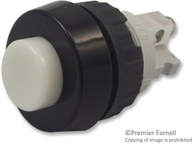 1.10.001.001/0205, Pushbutton Switches 1NO White Screw Term 15.2mm mnt hole dia