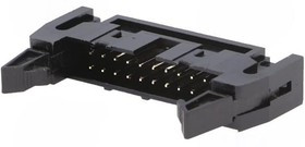 T816-1-20-S1, Гнездо, IDC, "папа", PIN: 20, прямой, с экстрактором, THT, 2,54мм