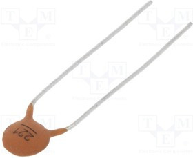 CC-221/100, Конденсатор керамический, 220пФ, 100В, Y5P, ±10%, THT, 5мм CC-221/100, Конденсатор керамический, 220пФ, 100В, Y5P, ±10%, THT, 5мм