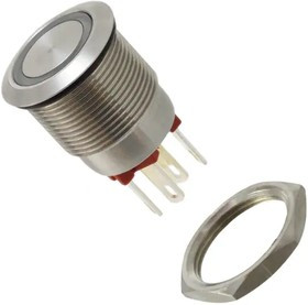 MPI002/28/RD/24, Pushbutton Switches Stainles Steel Vandl Resistant Switch