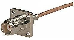 25_TNC-50-2-19/133_NE, RF Connectors / Coaxial Connectors TNC straight flange cable jack(f)