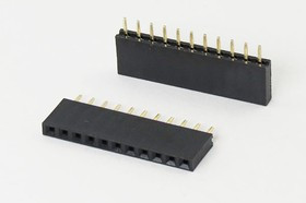 Разъем PBS-1x11 розетка, шаг P2.54, контакты 11P, h-8.4, монтаж на плату