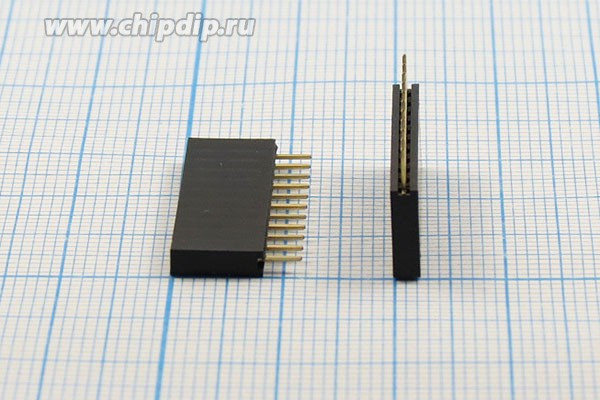 Разъем PBS-1x11 розетка, шаг P2.54, контакты 11P, h-8.4, монтаж на плату