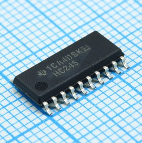 SN74HC245NSR, (АП6), Шинный формирователь неинвертирующий двунаправленный 8-бит КМОП кристалл, SO20