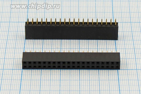 Разъем PBD-2x20 розетка, шаг P2.54, контакты 40P, монтаж на плату