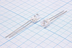 Светодиод цилиндрический красный 90° d=5мм 850мКд 622нм (Red); Q-15881R СД 5 x 6,7\кр\ 850\ 90\пр\BT-222SEK- 31-624N10-B1