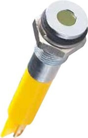 Q6F1CXXY24E, LED Panel Mount Indicators 24V Yellow Flush