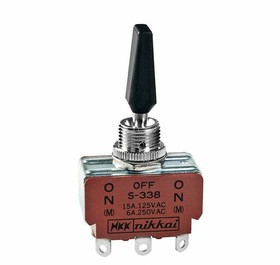 S338R, Toggle Switches DPDT (ON)-OFF-(ON) SOLDER LUG