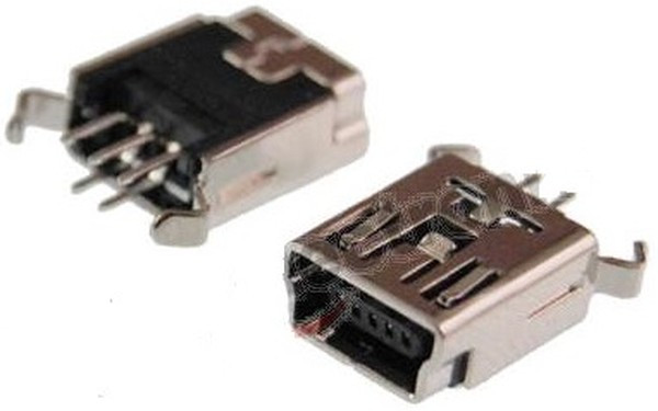 L-KLS1-229-5FC-B, miniUSB 5конт розетка вертикальная / MUBV1-05 (L-KLS1-229-5FC-B)