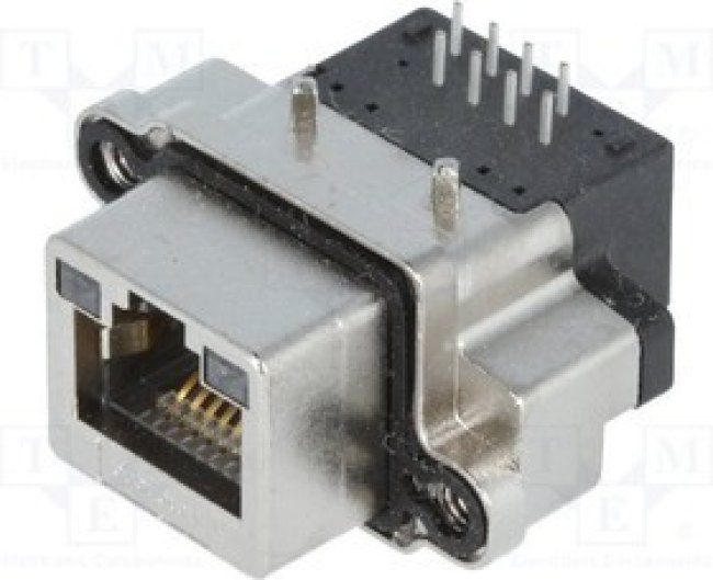 MRJR-5380-01, Гнездо, RJ45, IP68, на панель, THT, угловой 90°, Отв: 16,55x14,55мм MRJR-5380-01, Гнездо, RJ45, IP68, на панель, THT, угловой 90°, Отв: 16,55x14,55мм