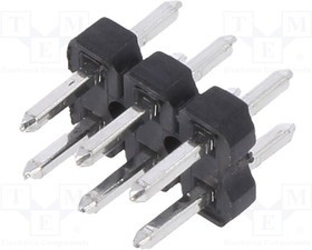 SLLP2.082.06Z, Штыревая планка, штыревой, "папа", PIN: 6, прямой, 2,54мм, THT, 2x3