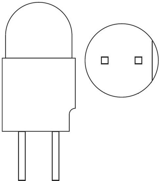 561-2201-100F, LED Uni-Color Green 565nm 2-Pin Bulk