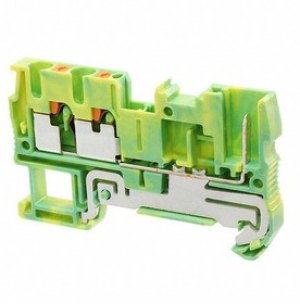 3209659, Terminal Block, Push-In, 3 Poles, , 0.14 ... 4mm², Green / Yellow