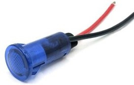 655-1403-103F, LED Panel Mount Indicator Uni-Color Blue 100mcd 2-Pin