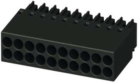 DMCC 0,5/ 7-ST-2,54, Съемная клеммная колодка, Black, 2.54 мм, 14 вывод(-ов), 26AWG до 18AWG, 0.75 мм², Обжимание, 6 А