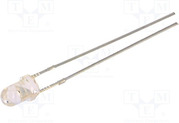 OSO5JA3131A-12V, LED; 3mm; orange; 1120?1560mcd; 30°; Front: convex; 12V OSO5JA3131A-12V, LED; 3mm; orange; 1120?1560mcd; 30°; Front: convex; 12V