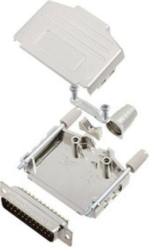 L17DPPK25-M+L717DE25P, Разъем D Sub, With Backshell, DB25, Standard, Штекер, DPPK-M, 25 контакт(-ов), DB, Solder Cup L17DPPK25-M+L717DE25P, Разъем D Sub, With Backshell, DB25, Standard, Штекер, DPPK-M, 25 контакт(-ов), DB, Solder Cup