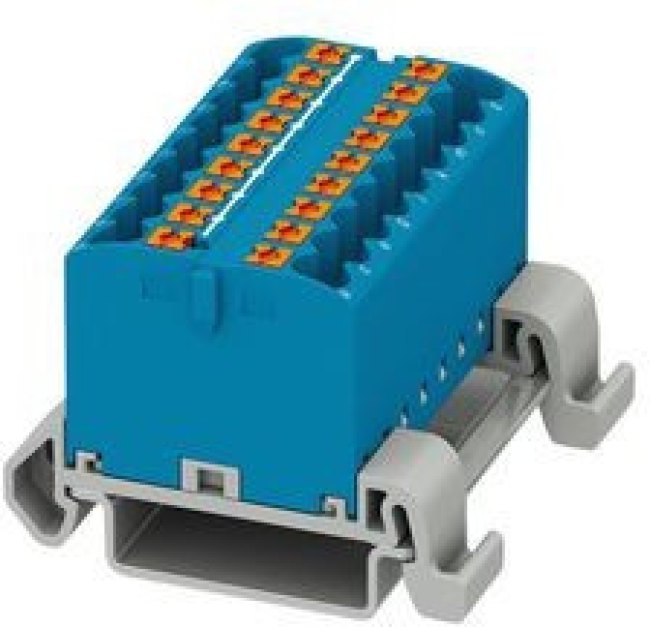 3273178, Terminal Block, Push-In, 18 Poles, 690V, 24A, 0.14 ... 4mm², Blue