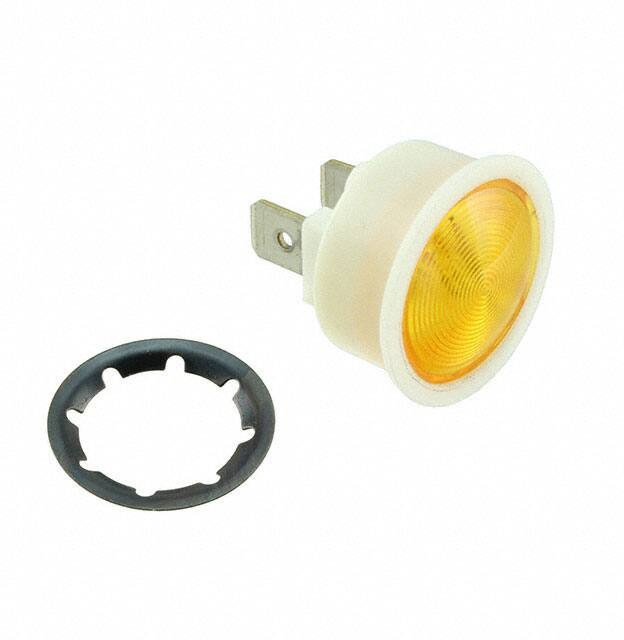 2620QK3, Panel Mount Indicator Lamps AMBER DIFFUSED 7/8" MOUNTING HOLE