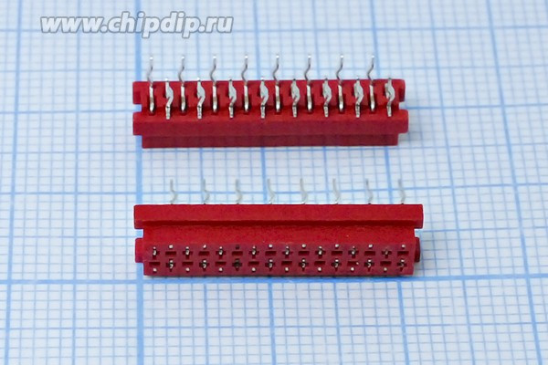 Разъем (Micro Match) MM-16FS розетка, шаг P1.27, контакты 16P, на плату, MM-16FS