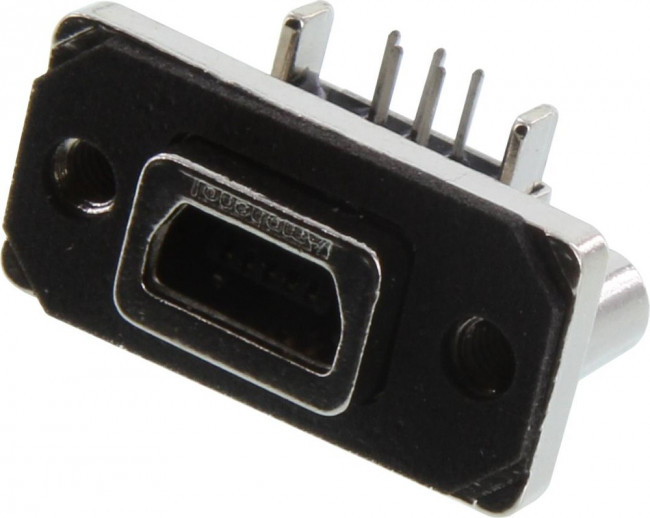 MUSBE151M0, USB Connectors Rugged USB mini AB R/A MUSBE151M0, USB Connectors Rugged USB mini AB R/A