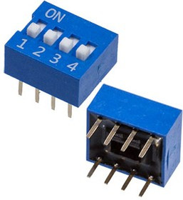 DS-04B-V, DIP переключатель 4 поз. (= SWD 1-4 ВДМ 1-4 and =DS-04BBU-G)