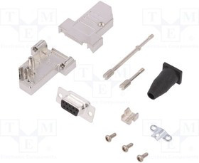 6355-0042-31, DE-9 Socket D-Sub Connector Kit, Steel