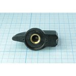 Ручка-клюв, диаметр регулятора d6,0мм, пластик, черный, QКZ7-2; №15027 ручка "V"d6,0\40x20x20\ пл\че