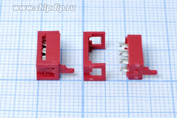 Разъем (Micro Match) MM- 6M вилка, шаг P1.27, контакты 6P, на кабель/на шлейф, MM- 6M