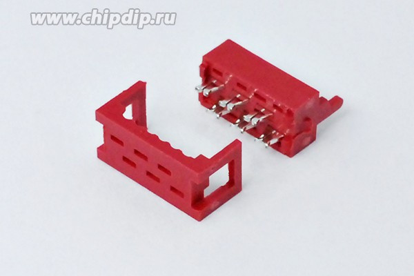 Разъем (Micro Match) MM- 6M вилка, шаг P1.27, контакты 6P, на кабель/на шлейф, MM- 6M