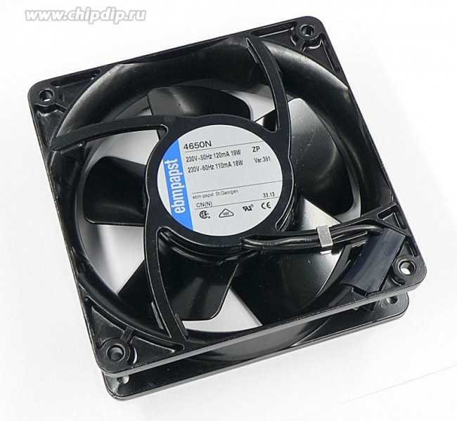 4650N, AC Fan Axial Sintec-Sleeve Bearing 230V 94.2CFM 46dB 119 X 119 X 38mm 4650N, AC Fan Axial Sintec-Sleeve Bearing 230V 94.2CFM 46dB 119 X 119 X 38mm