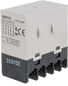 G7J-3A1B-B AC200/240, Panel Mount Power Relay, 240V ac Coil, 25A Switching Current, 3PDT