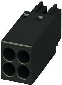 DMCC 0,5/ 2-ST-2,54, Съемная клеммная колодка, Black, 2.54 мм, 4 вывод(-ов), 26AWG до 18AWG, 0.75 мм², Обжимание, 6 А