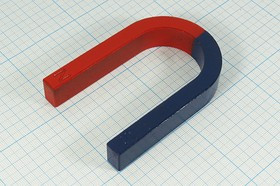 Магнит U-образный 95x63,0x17(s10x17), феррит, красный/синий