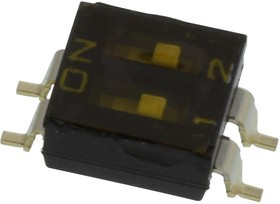 KAE02TGGT, DIP SWITCH, 2POS, SPST, SLIDE, SMD