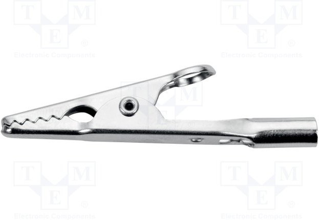 AK305NI, Зажим "крокодил", 16А, 70ВDC, макс.8мм, Подключение: гнездо 4мм