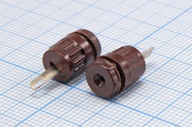 Клемма приборная 1,2, разъём, коричневая, 8,0x17,5, карб, ГИ-1,2; №759 gr клемма приб 1,2\разъём\кор\ 8,0x17,5\карб\\ГИ-1,2