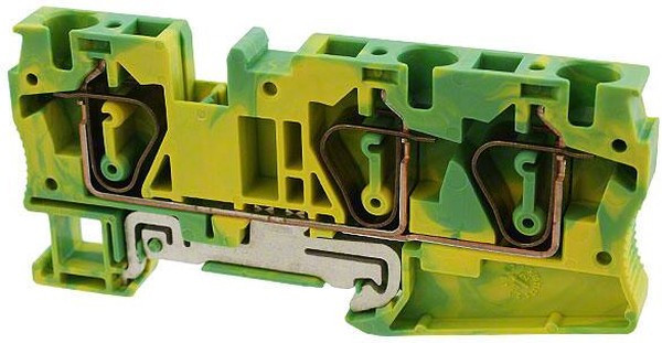 3036482, ST 6-TWIN-PE Series Green/Yellow Earth Terminal Block, Single-Level, Spring Clamp Termination 3036482, ST 6-TWIN-PE Series Green/Yellow Earth Terminal Block, Single-Level, Spring Clamp Termination
