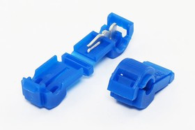 Клемма соединительная кабельная, зажим 1C-розетка 6,3, 1-2,5мм2, синий